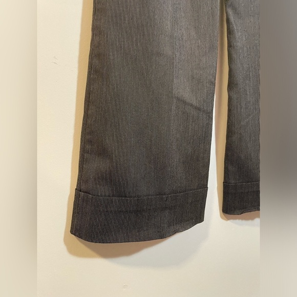 Maurice’s Gray Pinstripe Dress Pants Low Rise Boot Cut Juniors Size 5/6 Long Y2K - Picture 6 of 12